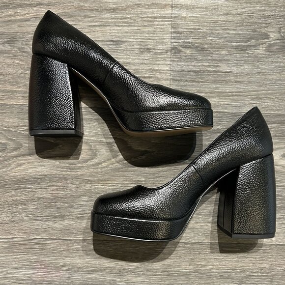 NEW Katy Perry Size 10 Uplift Pump Platforms Chunky Block Heels Black - Picture 4 of 12
